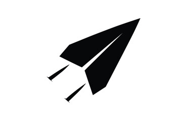 Flat paper plane icon symbol vector Illustration.