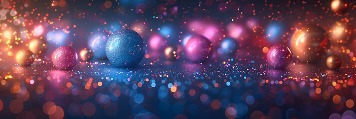 fireworks in the night sky,
 Disco Ball Abstract Background for Party
