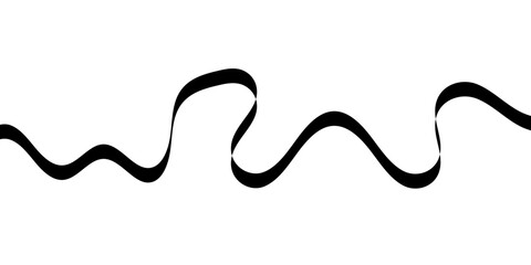 Abstract perspective line stripes with 3d dimensional effect isolated on white. Abstract wave element for design