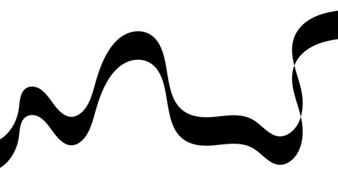 Abstract perspective line stripes with 3d dimensional effect isolated on white. Abstract wave element for design