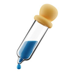 Color dropper tool illustration isolated. graphic design 3d render icon.