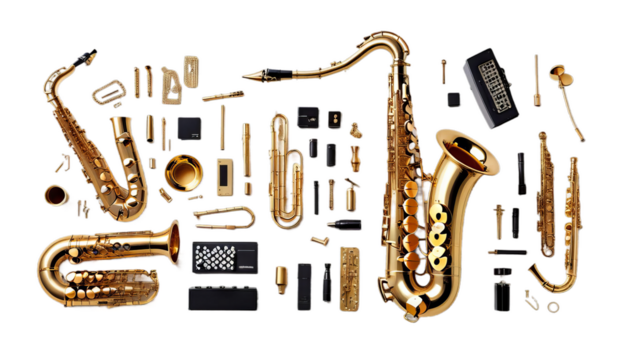 jazz instrument saxophone sax alto music musical blues vertical concert classic band cut-out brass bronze classical horn isolated gold play rock single instrumental metal orchestra musician soul