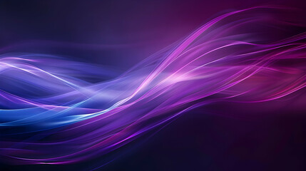 Abstract purple and blue background with curved lines, with a dark blurred effect