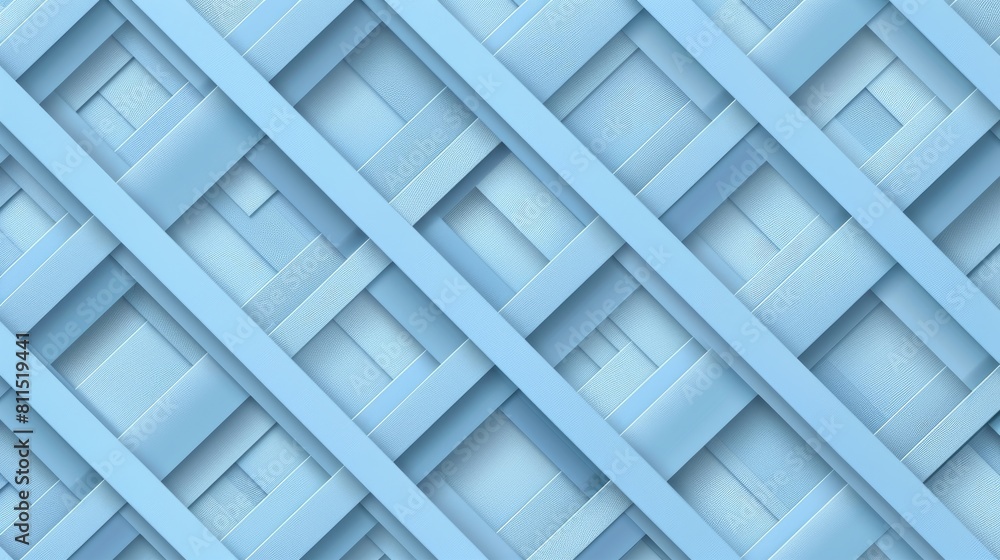 Poster geometric seamless pattern with square grid in light blue color