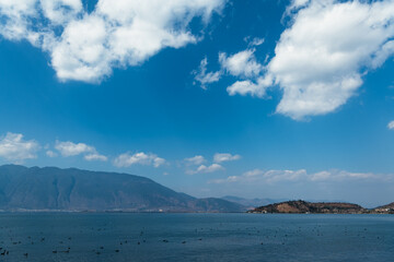 Scenery of Cangshan Mountain and Erhai Lake in Dali City, Yunnan Province