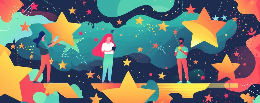 A digital customer loyalty leaderboard where loyal customers are ranked by stars and points