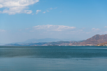 Scenery of Cangshan Mountain and Erhai Lake in Dali City, Yunnan Province