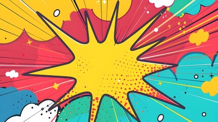 Abstract colorful comic panel background vector illustration