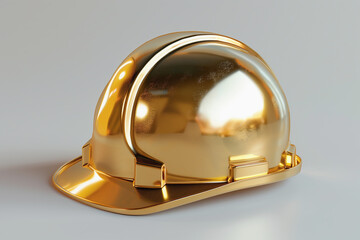 Shiny Golden Safety Helmet