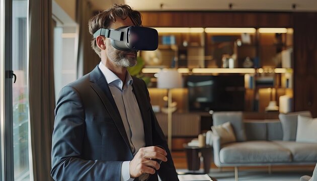 A real estate agent giving clients a virtual tour of properties through a livestreamed video and interactive maps