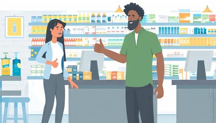 A store manager giving a thumbsup to a customer whose name appears on the loyalty program leaderboard