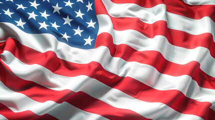 American flag for Memorial Day, 4th of July, Labour Day America flag. Close up of US flag, with large copy space -05