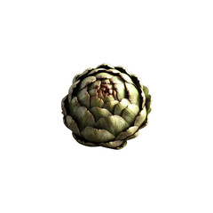 Fototapeta premium Artichokes isolated on a transparent background