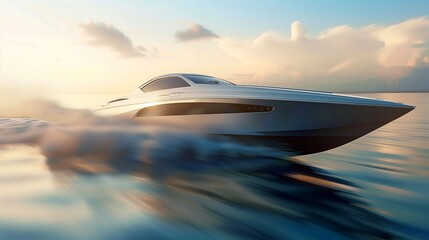 Speedboats travel through the water at high speeds.