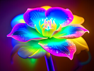 abstract flower background neon