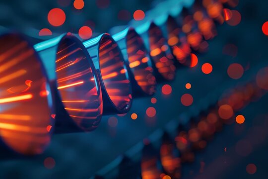 An animated visual of a sales pipeline where each section lights up as a new customer reaches conversion