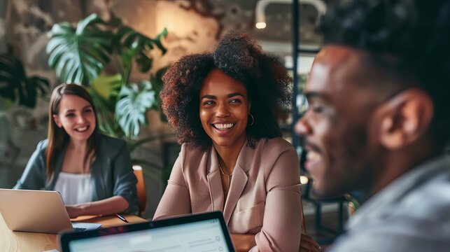 An engaging video meeting where HR professionals discuss diversity and inclusion initiatives to attract new talent