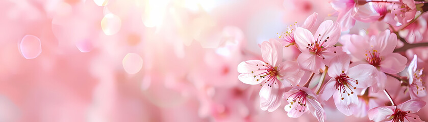 cherry blossom background with pink and white flowers