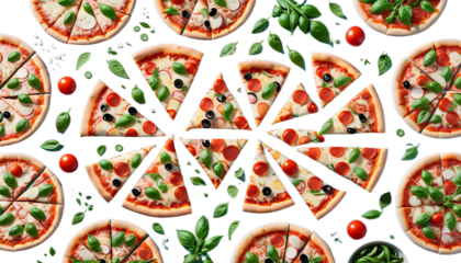 background light fresh blue pizza vegetarian cooked long banner italian traditional cheese table homemade receipe copy space mozzarella top view basil delicious epicure object dinner meal slice snack
