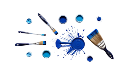 stroke paint blue brush acrylic art artist babyish blot canvas children colours concept craft creative creativity dab decorate design draw drawing education element image isolated liquid oil oilpaint