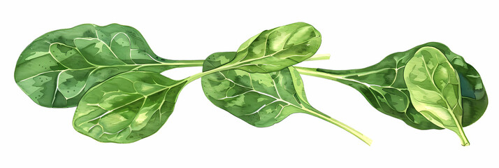 illustration of spinach leaves on a isolated background