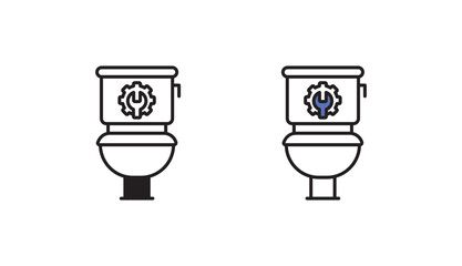 Toilet icon design with white background stock illustration