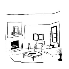 sketch of room