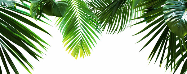 tropical palm leaf vector illustration on a isolated background