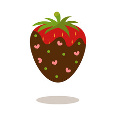 Obraz premium Chocolate Dipped Strawberries. Soft and Tasty Food. Isolated on White Background