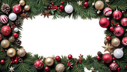 border decorations background christmas balls transparent corner red gold silver ball shiny decoration holiday celebration frame ornament card winter tree sphere ribbon gift new bauble design glasses
