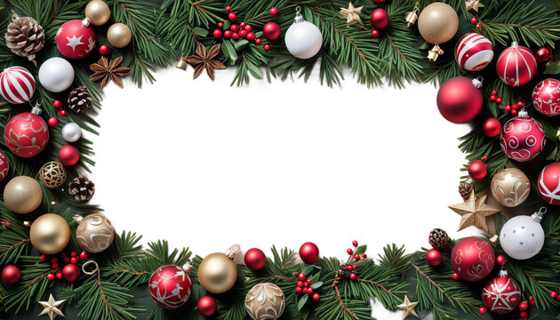 border decorations background christmas balls transparent corner red gold silver ball shiny decoration holiday celebration frame ornament card winter tree sphere ribbon gift new bauble design glasses