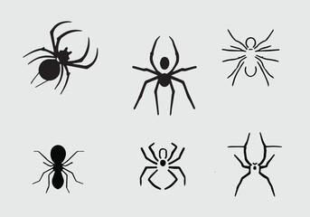 Minimal Widow Spider icon illustration design