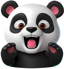 Fototapeta premium 3d panda icon
