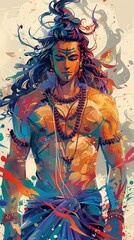 Fototapeta premium Depict a hero from ancient mythology with a modern twist