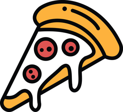recommend clip art: A slice of pizza with melted cheese on it