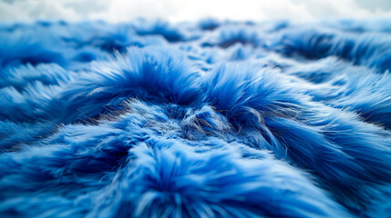 Obraz premium A close up of a blue furry surface.