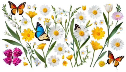 butterfly nature abstract spring flower background may april easter sky fresh summer sun field floral banner light