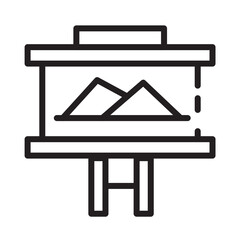 Fototapeta premium Art Design Landscape Line Icon
