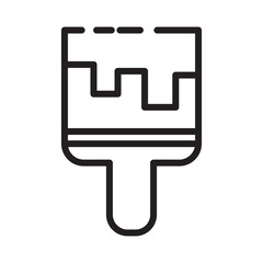 Artist Brush Color Line Icon
