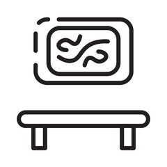 Art Chair Museum Line Icon