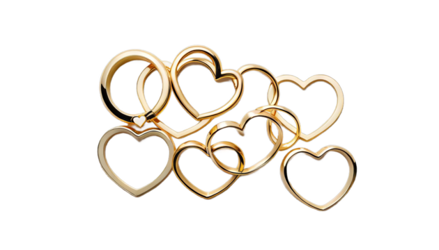 other art 3d gold shaped attached rings each illustration wedding nubes ring love attachment white 2 isolated marriage engagement shape symbol heart metal couple three-dimensional jewellery valentine