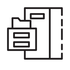 Filing Folder Locker Line Icon