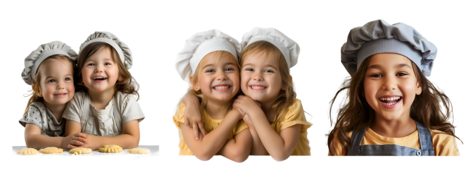 Portrait of children on transparent background