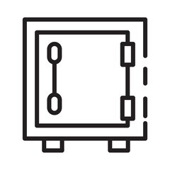 Bank Locker Safe Line Icon