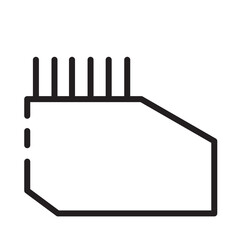 Care Comb Hair Line Icon