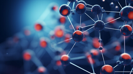 Molecule model structure science and medical concept background.