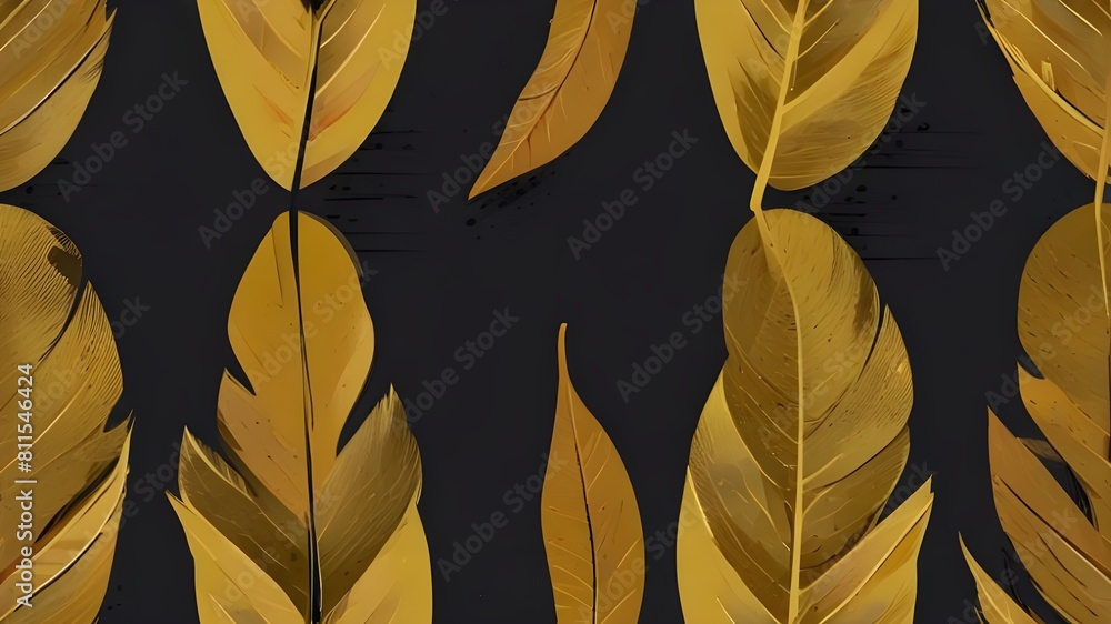 Poster color of the year 2021 minimal simple yellow leaf abstract background generative ai
