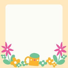 frame with flowers yellow color theme 
