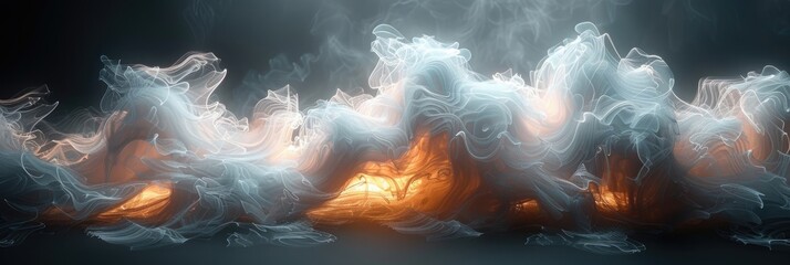 Fototapeta premium Smoke wallpaper, Smoke images, smoke background, wavy smoke on black screen background