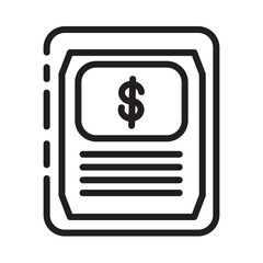 Certificate Doc Investment Line Icon